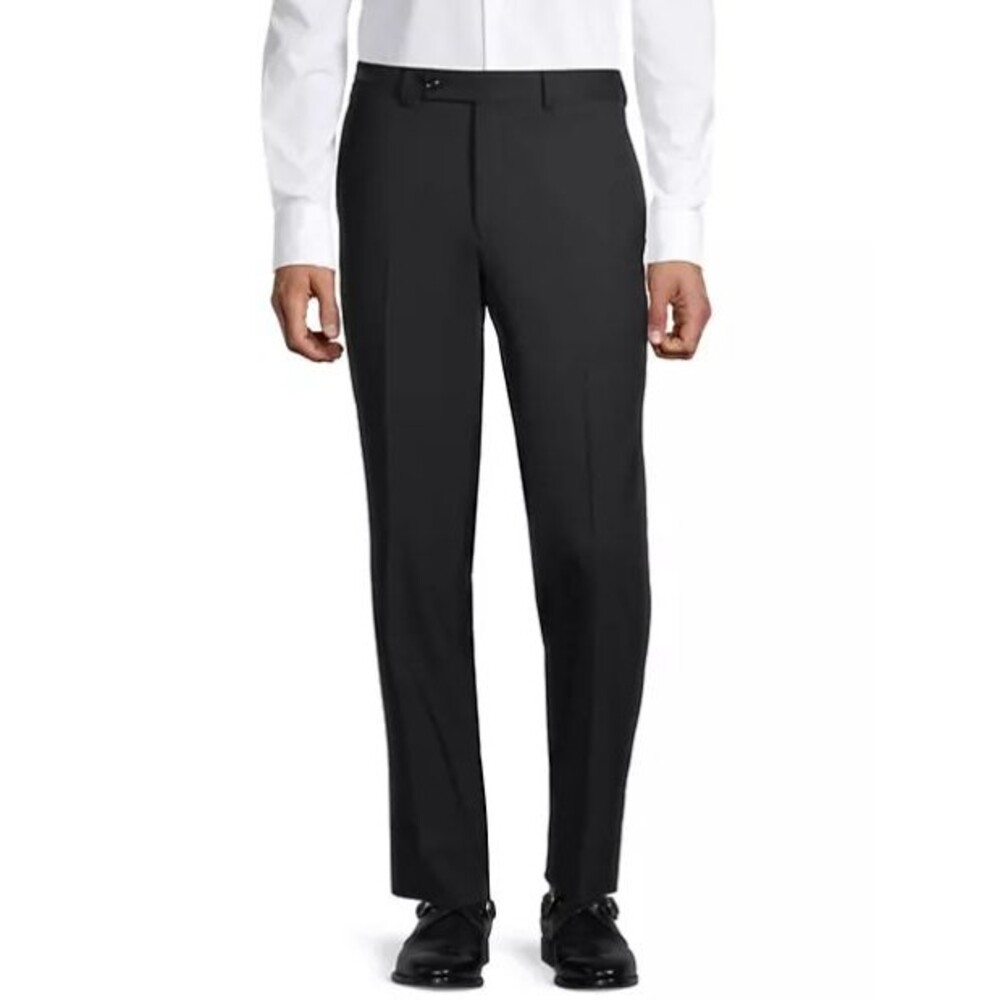 Ted Baker Men Dress Pants Black Jefferson Wool Slacks Trousers Formal Size 32x30
